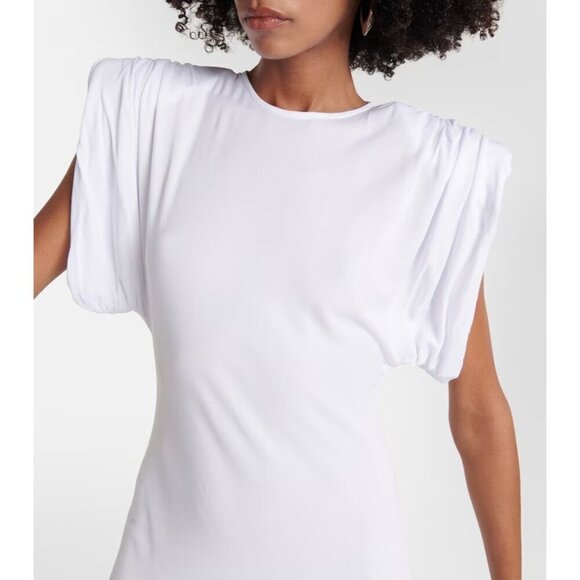 WARDROBE.NYC Sheath Dress iin White Large New Womens Jersey Midi - Picture 13 of 15